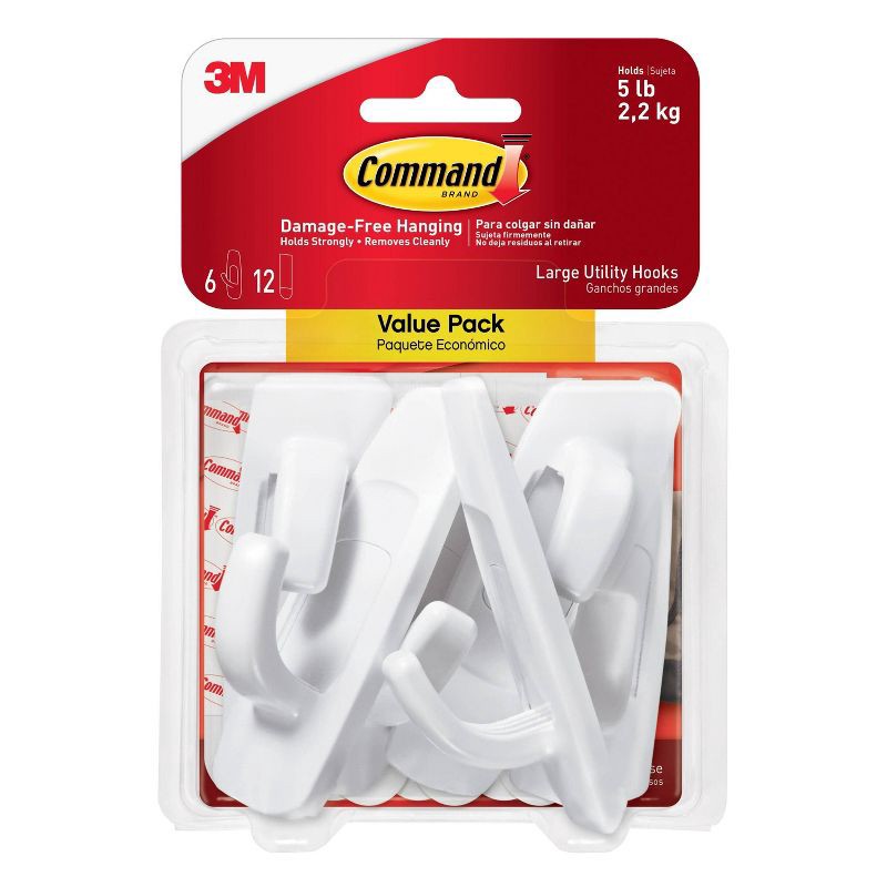 slide 1 of 12, Command Large Utility Hooks Value Pack, 1 ct