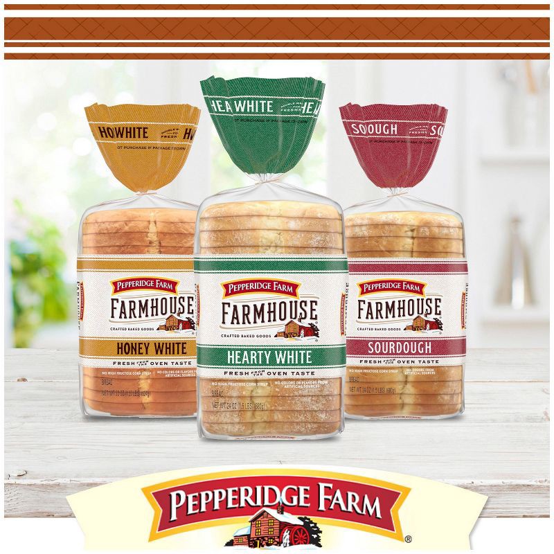 slide 4 of 6, Pepperidge Farm Farmhouse Oatmeal Bread - 24oz, 24 oz