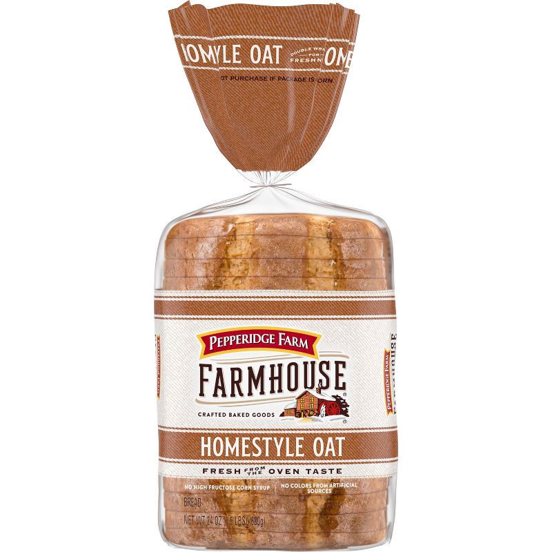 slide 1 of 6, Pepperidge Farm Farmhouse Oatmeal Bread - 24oz, 24 oz