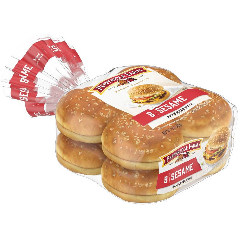 slide 7 of 8, Pepperidge Farm Bakery Classics Sesame Topped Hamburger Buns - 15oz/8ct, 8 ct; 15 oz
