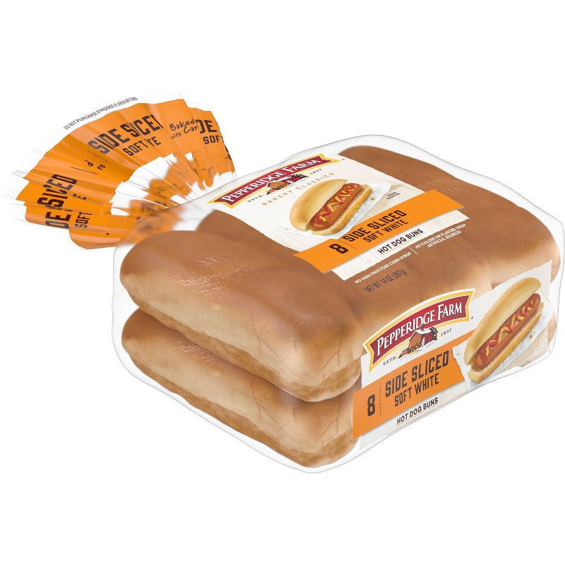 slide 4 of 7, Pepperidge Farm Bakery Classics Side Sliced Hot Dog Buns - 14oz/8ct, 8 ct; 14 oz