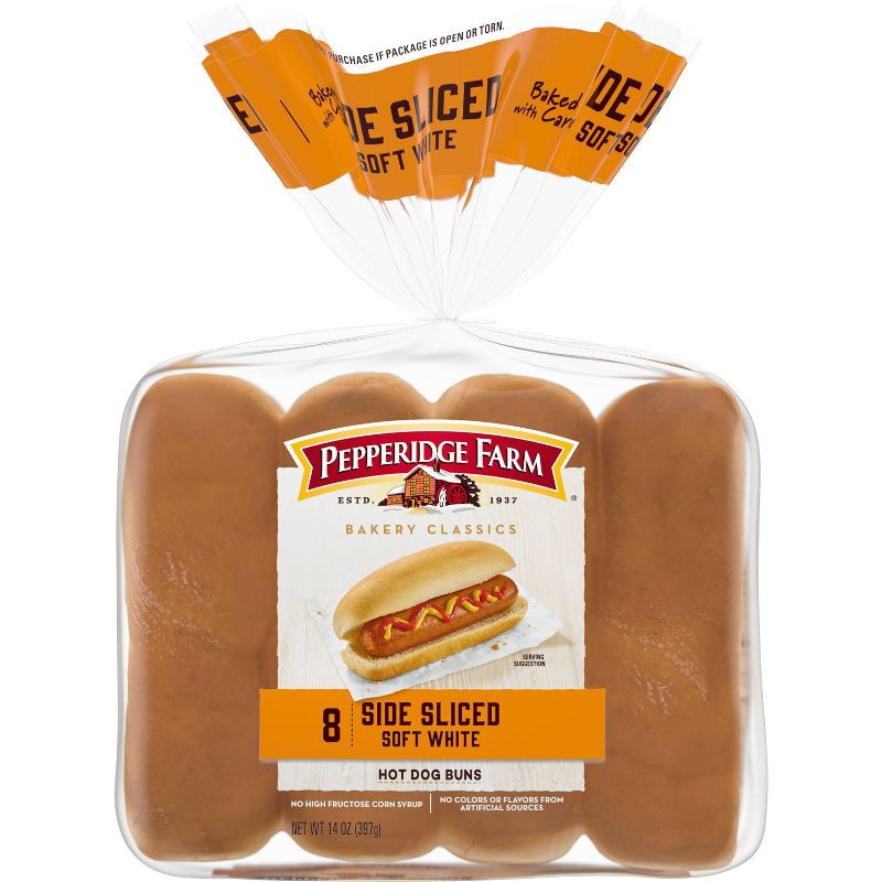 slide 1 of 7, Pepperidge Farm Bakery Classics Side Sliced Hot Dog Buns - 14oz/8ct, 8 ct; 14 oz