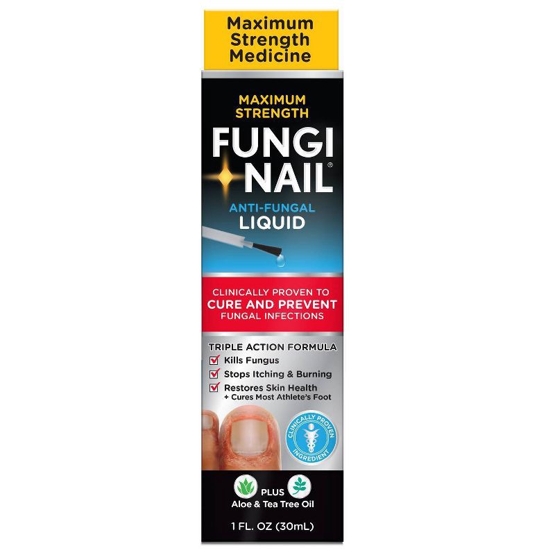 slide 1 of 8, Fungi Nail Anti-Fungal Solution and Brush - 1 fl oz, 1 fl oz