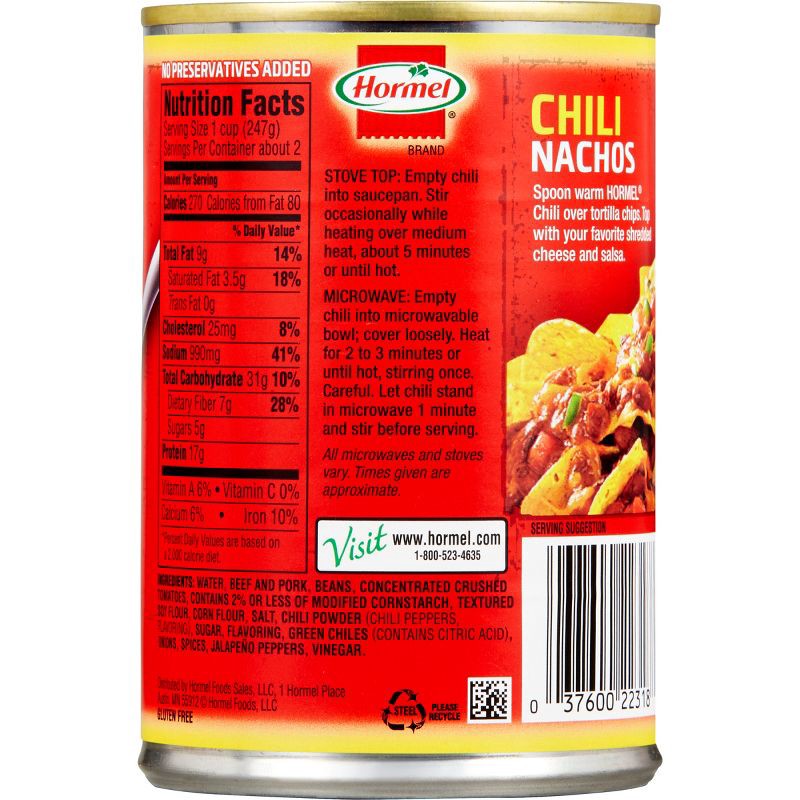 slide 4 of 9, Hormel Gluten Free Chili with Beans - 15oz, 15 oz