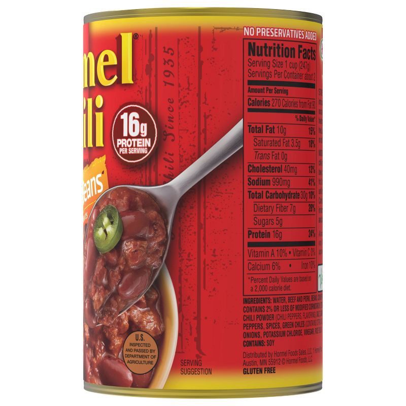 slide 2 of 13, Hormel Gluten Free Hot Chili with Beans - 15oz, 15 oz