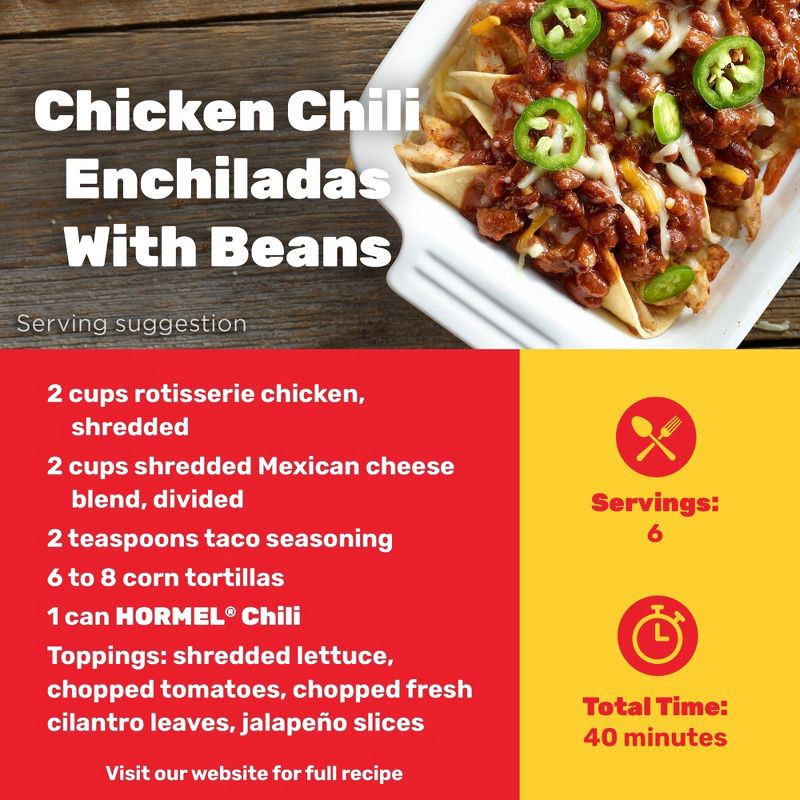 slide 10 of 13, Hormel Gluten Free Hot Chili with Beans - 15oz, 15 oz