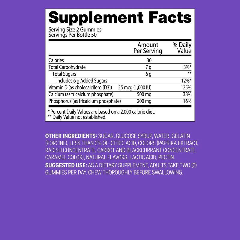 slide 5 of 5, Calcium Gummies - Orange, Strawberry & Cherry - 100ct - up&up™, 100 ct