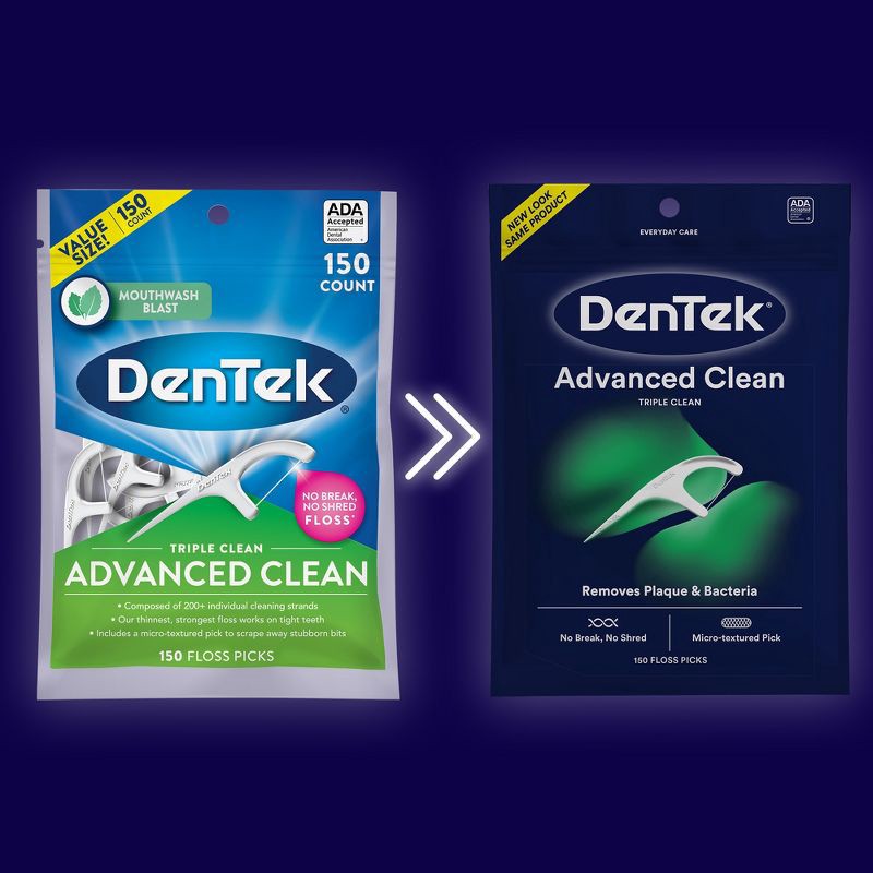 slide 2 of 9, DenTek Advanced Clean Floss Picks - 150ct, 150 ct