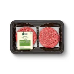 Fresh 93/7 Ground Beef Burger Patties - 1lb - Good & Gather™