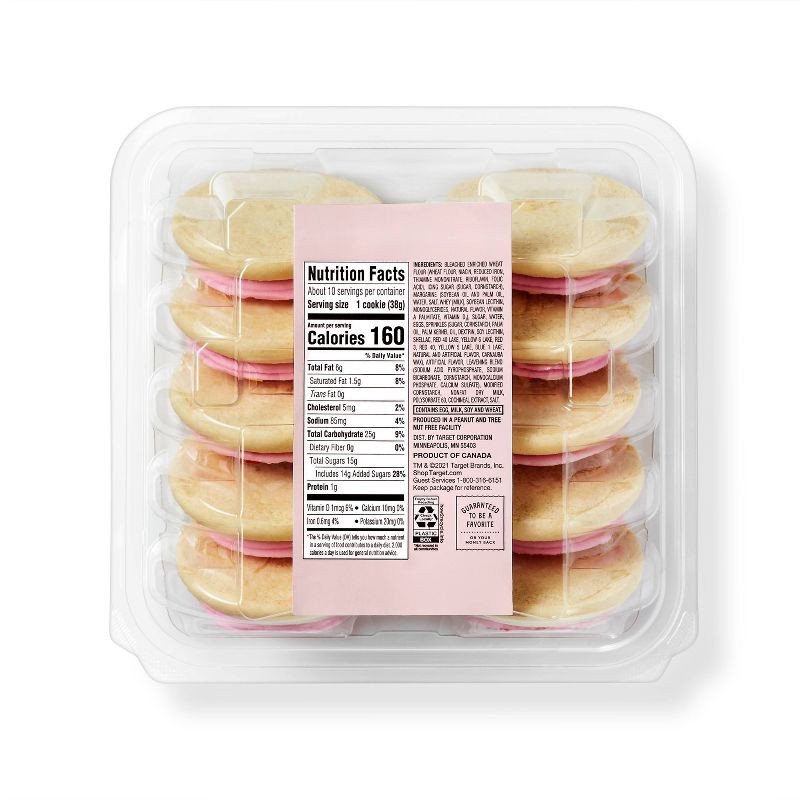 slide 3 of 3, Frosted Sugar Cookies With Pink Icing - 13.5oz/10ct - Favorite Day™, 10 ct; 13.5 oz
