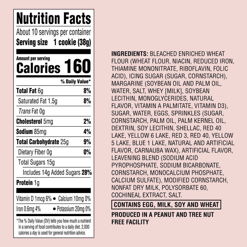 slide 4 of 4, Frosted Sugar Cookies With Pink Icing - 13.5oz/10ct - Favorite Day™, 10 ct; 13.5 oz