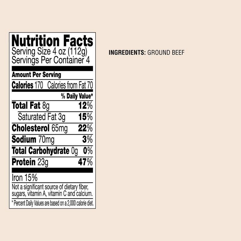 slide 4 of 4, All Natural 93/7 Ground Beef - 1lb - Good & Gather™, 1 lb