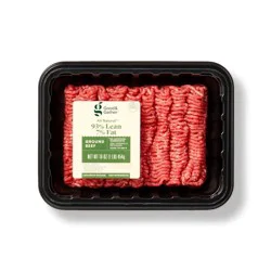 Fresh All Natural 93/7 Ground Beef - 1lb - Good & Gather™