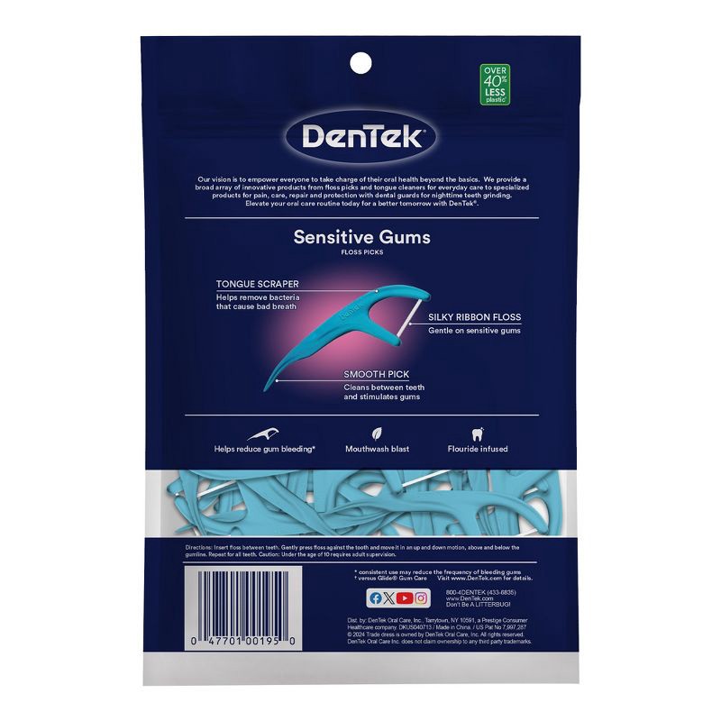 slide 8 of 8, DenTek Comfort Clean Floss Picks For Sensitive Gums - 150ct, 150 ct