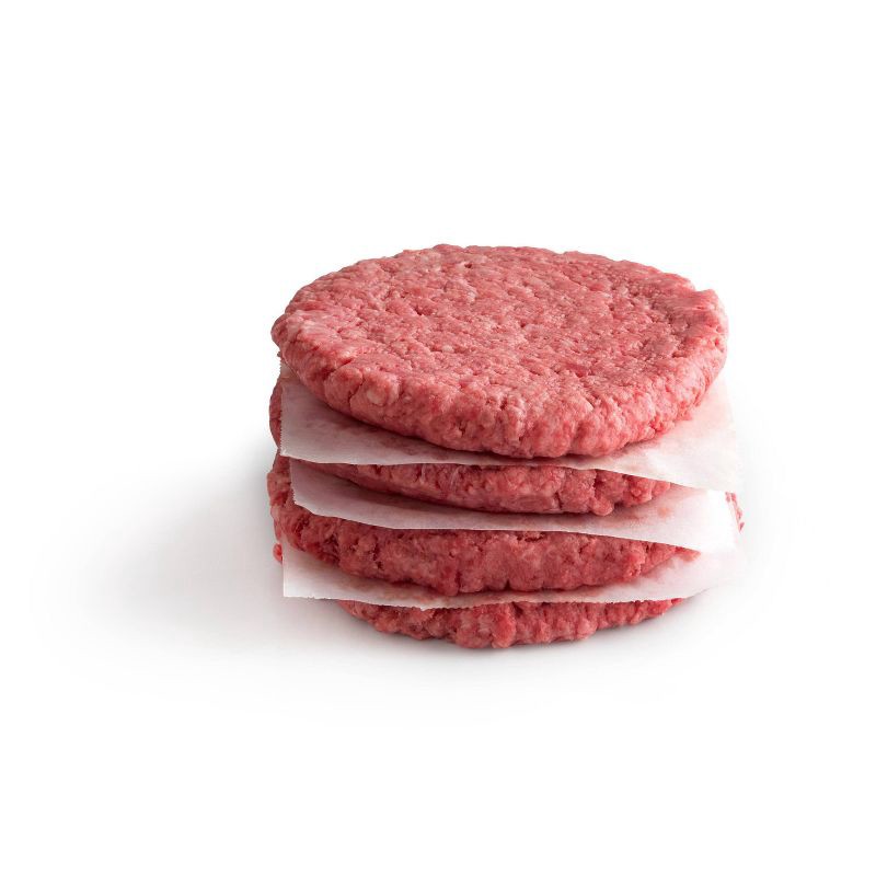 slide 2 of 3, All Natural 85/15 Ground Round Burger Patties - 4pk/1lb - Good & Gather™, 4 ct; 1 lb