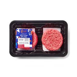Fresh All Natural 85/15 Ground Round Burger Patties - 4pk/1lb - Good & Gather™