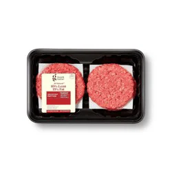 Fresh All Natural 85/15 Ground Round Burger Patties - 4pk/1lb - Good & Gather™