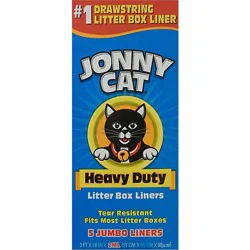 Jonny Cat Cat Litter Box Liners Heavy Duty Jumbo Box - 5 Count