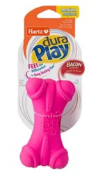 Hartz Dura Play Dog Toy Bone Bacon Scented Medium - Each