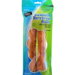Signature Pet Care Dog Treat Rawhide Retriever Rolls Beef Basted 10 Inch - 2 Count