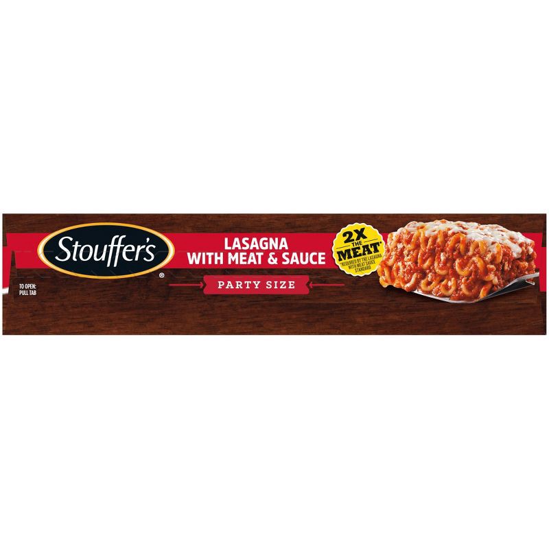 slide 2 of 5, Stouffer's Party Size Frozen Lasagna with Meat & Sauce - 90oz, 90 oz