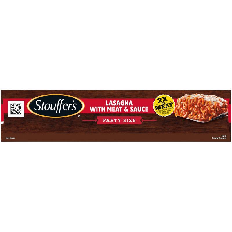 slide 3 of 5, Stouffer's Party Size Frozen Lasagna with Meat & Sauce - 90oz, 90 oz