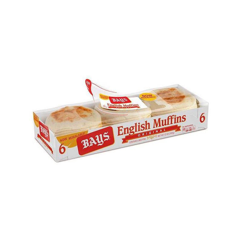 slide 5 of 6, Bays Original English Muffins - 12oz/6ct, 6 ct; 12 oz