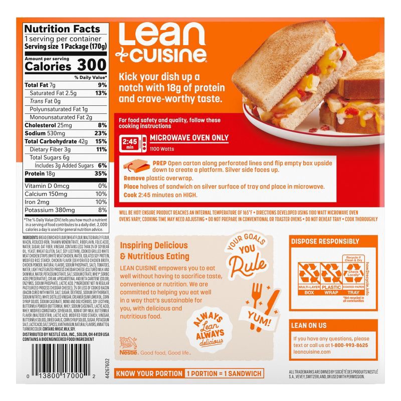 slide 7 of 10, Lean Cuisine Casual Cuisine Frozen Chicken Panini Sandwich - 6oz, 6 oz