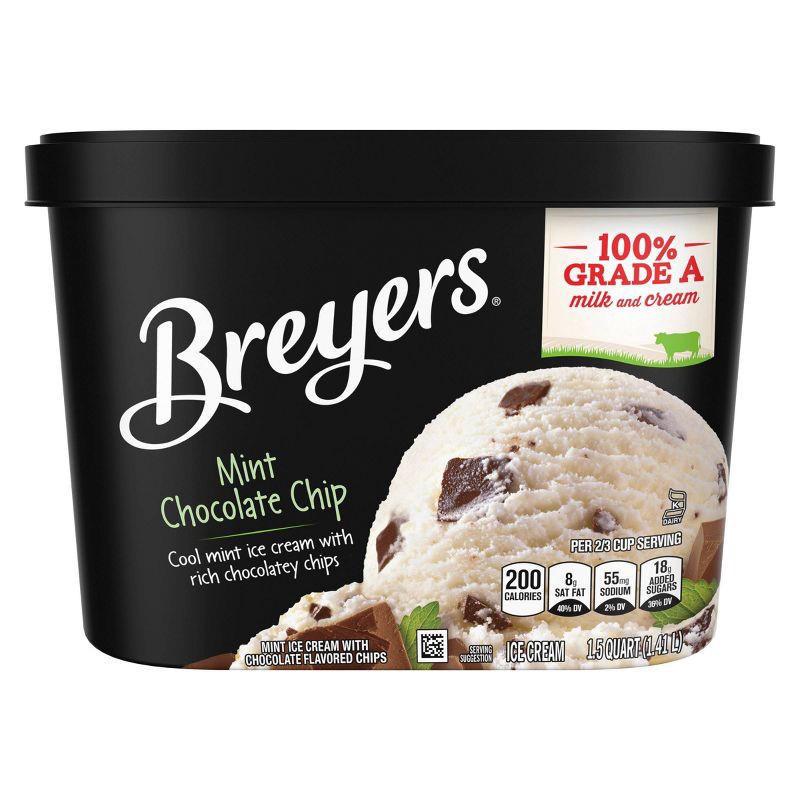 slide 1 of 7, Breyers Ice Cream Mint Chocolate Chip Ice Cream - 48oz - Breyers, 48 oz