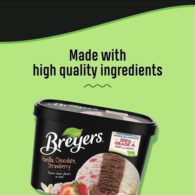 slide 5 of 9, Breyers Ice Cream Breyers Vanilla Chocolate Strawberry Ice Cream - 1.5qt, 1.5 qt