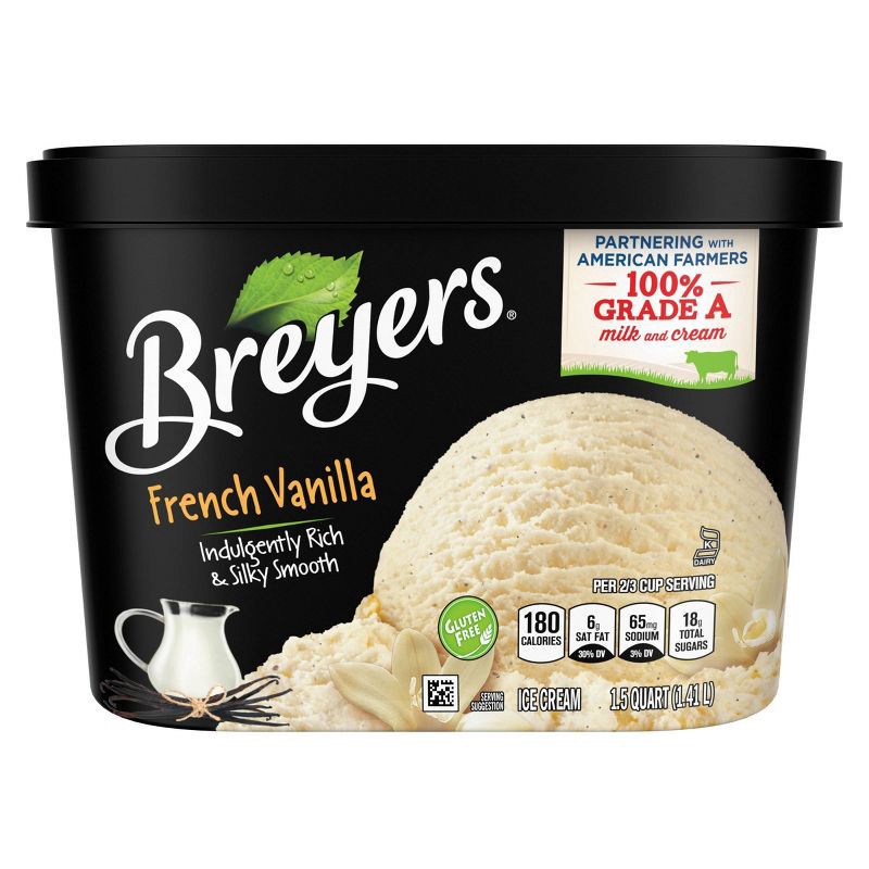 slide 3 of 6, Breyers Ice Cream Breyers Original French Vanilla Ice Cream - 48oz, 48 oz