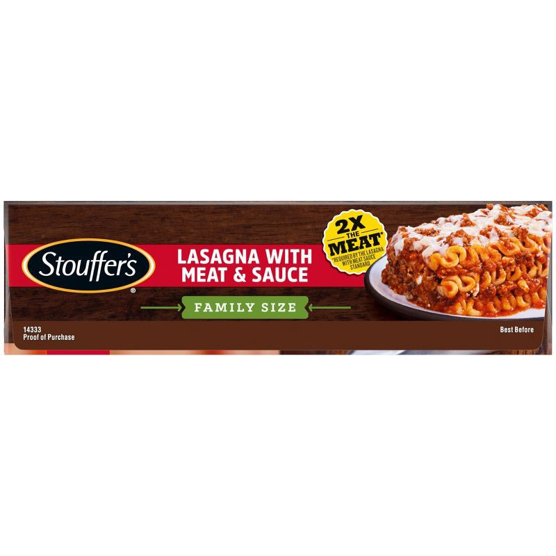 slide 8 of 11, Stouffer's Family Size Frozen Lasagna with Meat & Sauce - 38oz, 38 oz