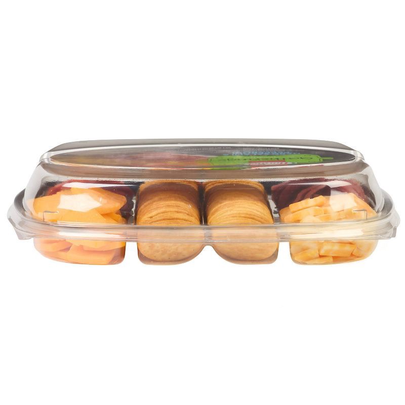 slide 2 of 9, Hormel Gatherings Hard Salami, Pepperoni, Cheese & Crackers Charcuterie Party Tray - 28oz, 28 oz