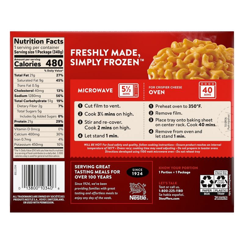 slide 11 of 11, Stouffer's Mac and Cheese Frozen Meal - 12oz, 12 oz