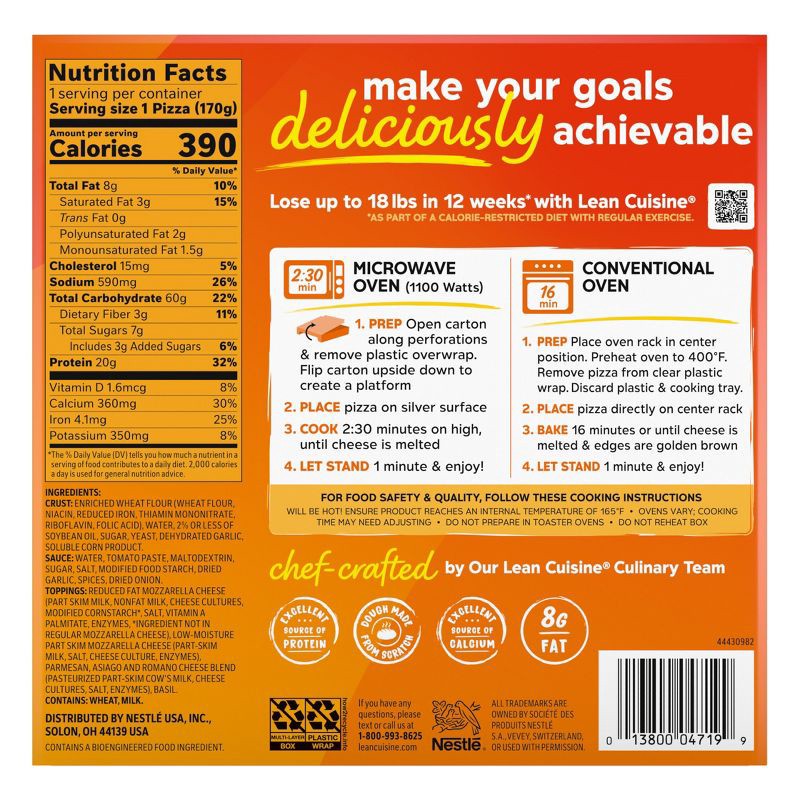 slide 2 of 9, Lean Cuisine Protein Kick Frozen Four Cheese Pizza - 6oz, 6 oz