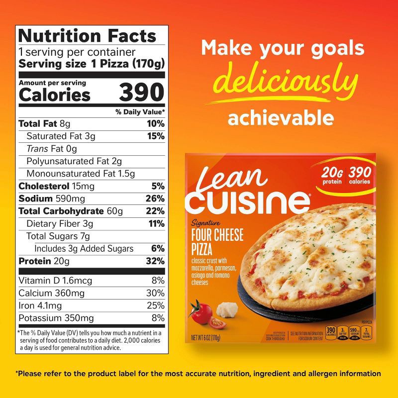 slide 6 of 9, Lean Cuisine Protein Kick Frozen Four Cheese Pizza - 6oz, 6 oz