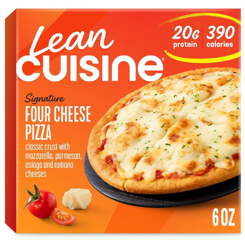 slide 1 of 7, Lean Cuisine Signature Four Cheese High Protein Personal Frozen Pizza - 6oz: 20g Protein, No Artificial Flavors, 6 oz