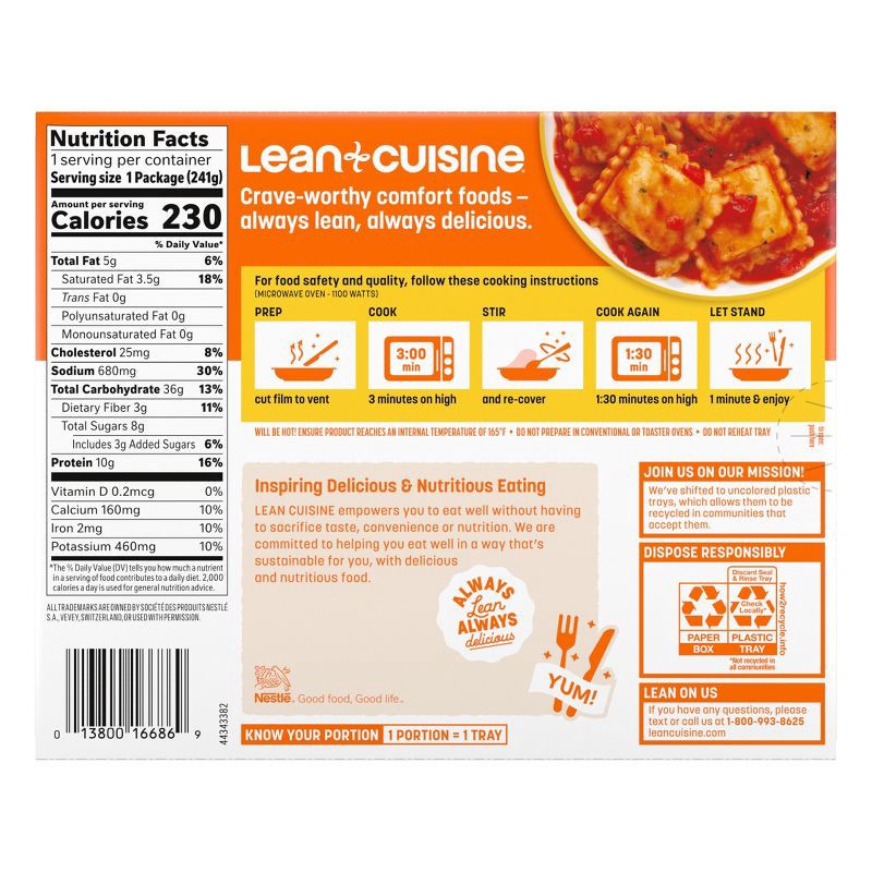 slide 3 of 9, Lean Cuisine Comfort Cravings Frozen Cheese Ravioli - 8.5oz, 8.5 oz