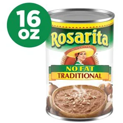 Rosarita Traditional No Fat Refried Beans - 16oz