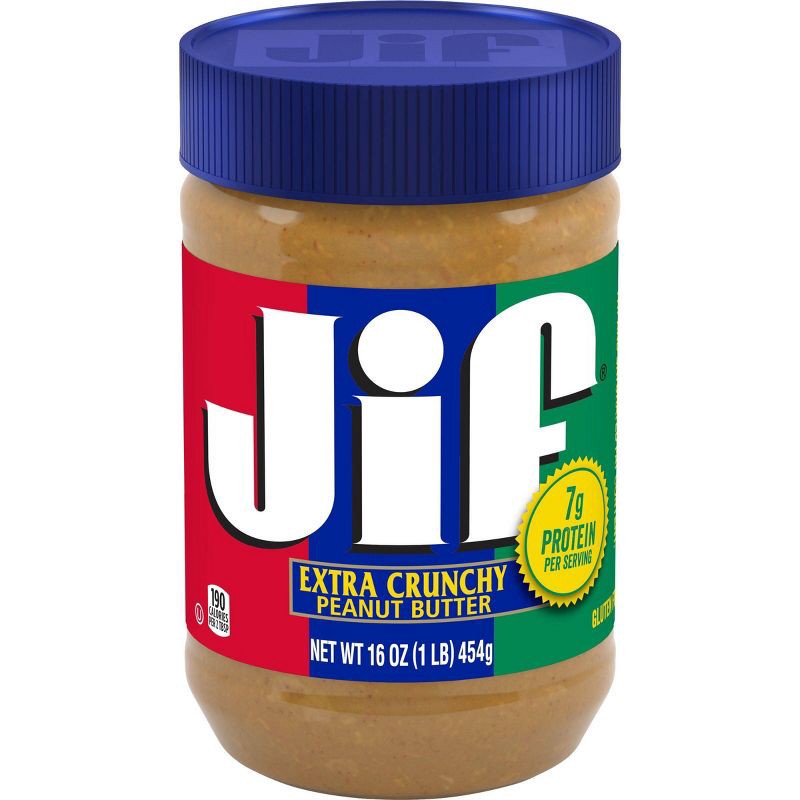 slide 1 of 5, Jif Extra Crunchy Peanut Butter - 16oz, 16 oz