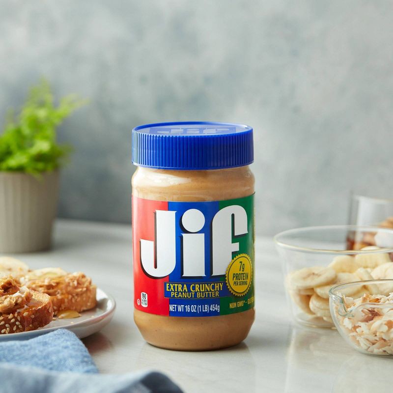slide 6 of 6, Jif Extra Crunchy Peanut Butter - 16oz, 16 oz