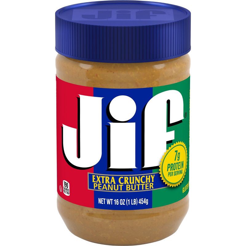 slide 1 of 6, Jif Extra Crunchy Peanut Butter - 16oz, 16 oz