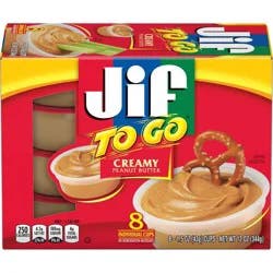Jif To Go Creamy Peanut Butter - 12oz/8ct