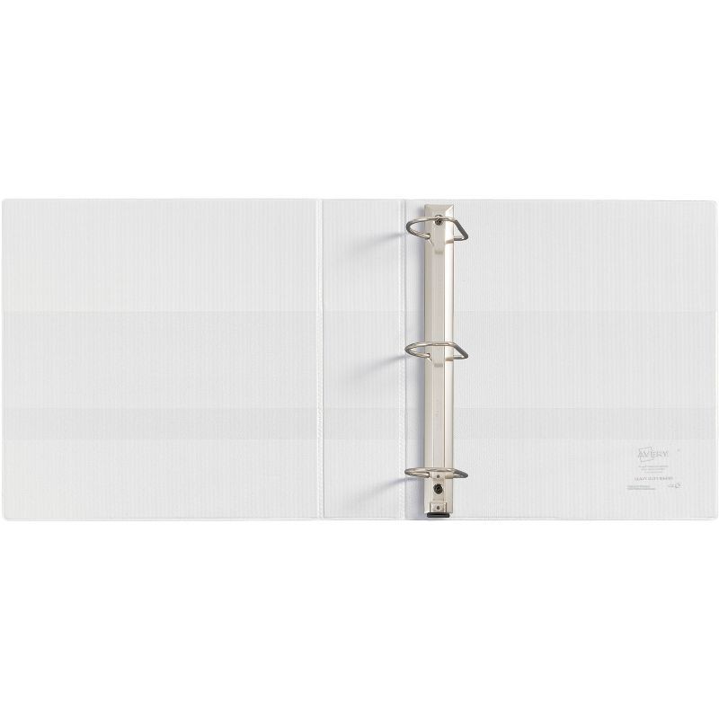slide 3 of 4, Avery 2" One Touch Slant Rings 540 Sheet Capacity Heavy-Duty NonStick View Binder White: Polypropylene, 4 Pockets, 540 sheets