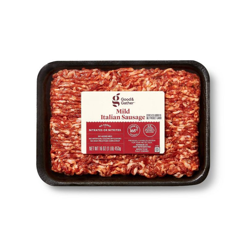 slide 1 of 3, Mild Ground Italian Sausage - 16oz - Good & Gather™, 16 oz