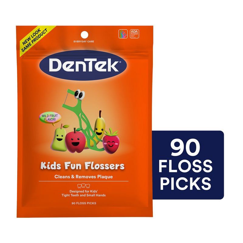 slide 1 of 10, DenTek Kids Fun Flossers Floss Picks for Kids - 90ct, 90 ct