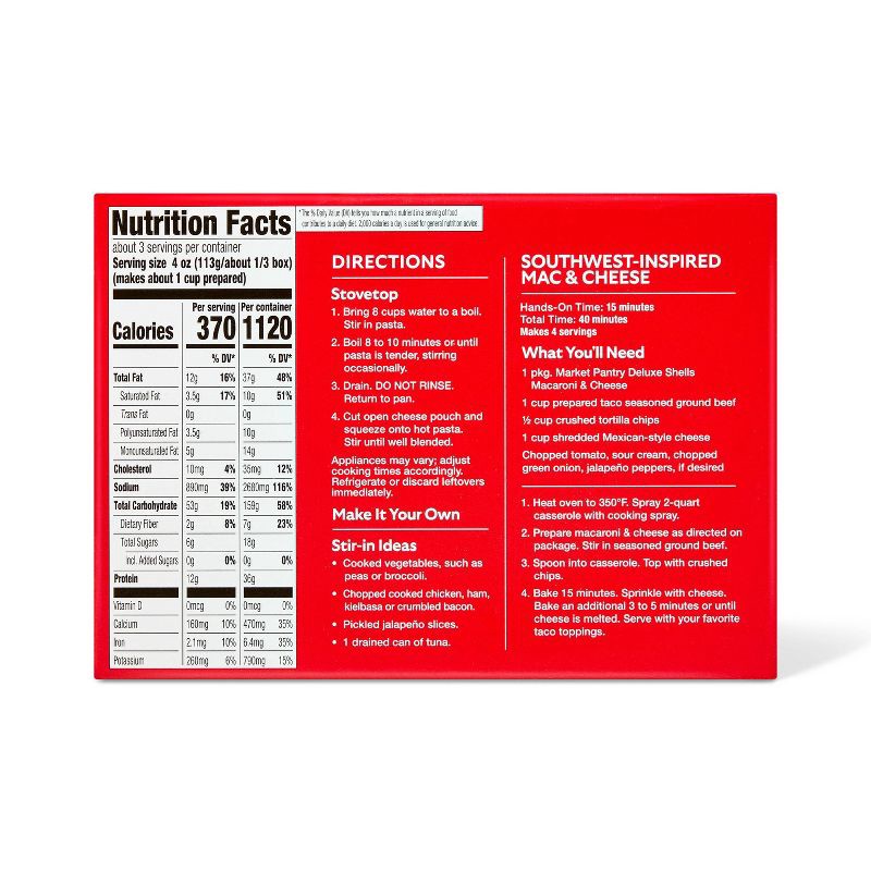 slide 2 of 4, Deluxe Shells Macaroni and Cheese - 12oz - Market Pantry™, 12 oz