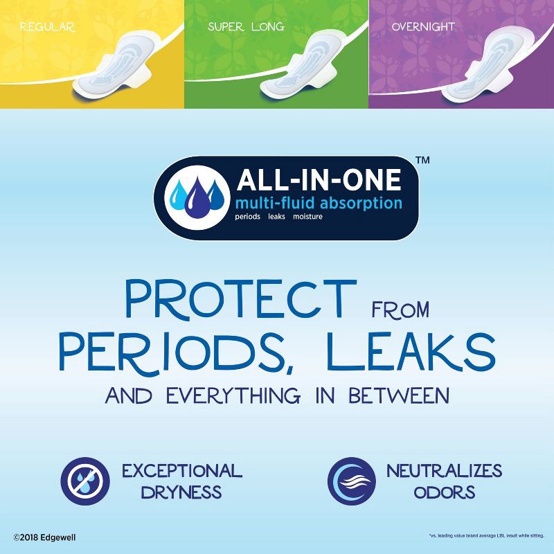 slide 6 of 7, Stayfree Ultra Thin Pads with Wings - Unscented - Overnight - 40ct, 40 ct