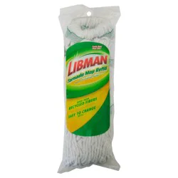 Libman Tornado Mop Refill - Unscented: Cotton & Polyester, Non-Abrasive, Reusable, Multi-Surface Floor Cleaning