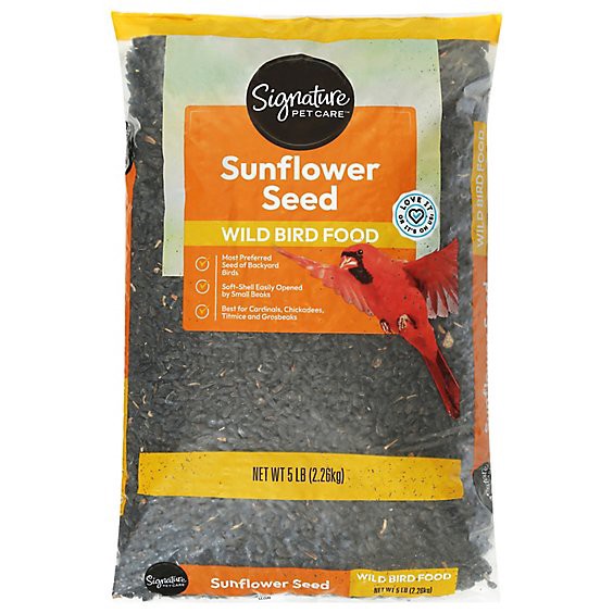 slide 1 of 1, Signature Pet Care Wild Bird Food Sunflower Seeds - 5 Lb, 5 lb